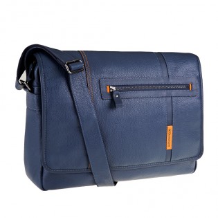 Bolsa carteiro em couro laptop