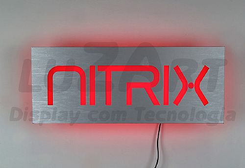 Placa efeito neon personalizada