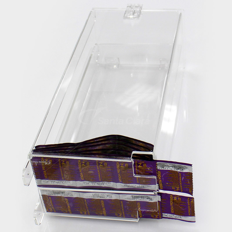 DISPENSADOR DE PRESERVATIVOS (PAREDE/BALCÃO) PERSONALIZADO
