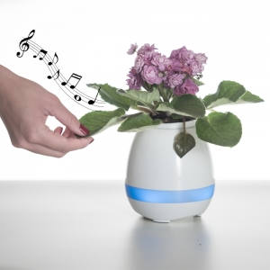 Caixa de Som Vaso com Sensor e Bluetooth Personalizada