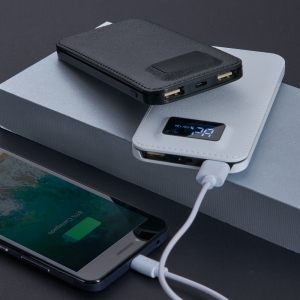 Power Bank Plástico com Visor Digital Personalizada