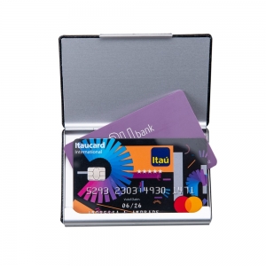 Porta Cartão de Couro Sintético Personalizado