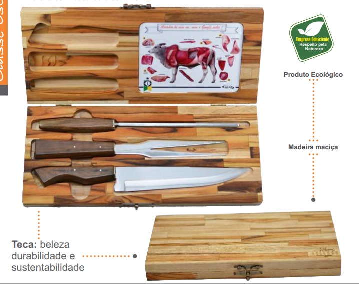 Estojo Para facas Em madeira