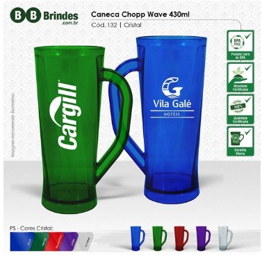 Caneca Chopp Wave Cristal