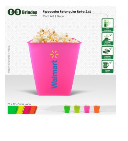 Pipoqueira Retangular Retro