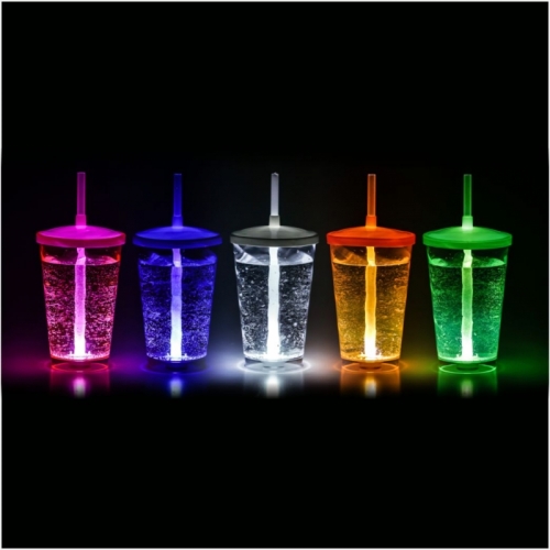 Copo Canudo Personalizado com Led