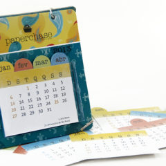 Calendário 2 argolas e bolso de acetato Personalizado