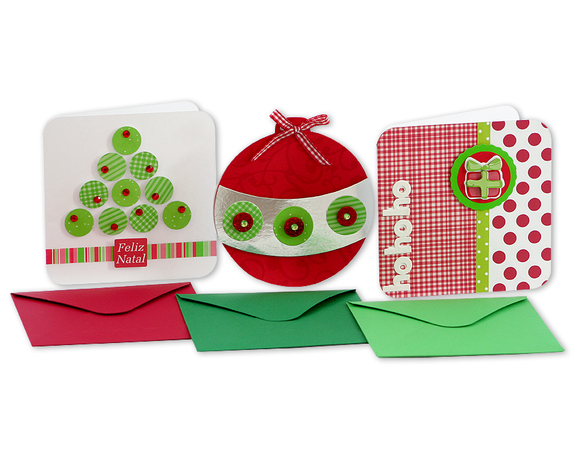 Cartões de Natal Coloridos Personalizado