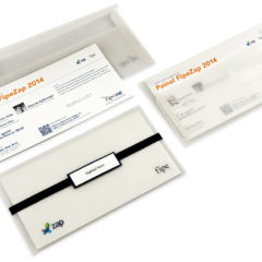 Convite cartonado com envelope de papel vegetal Personalizado