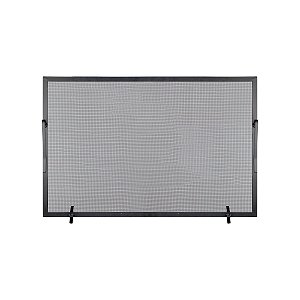 🔥 PROMOÇÃO DE INVERNO - Tela Articulada para Lareira - Aço C. Pintado e Tela Inox - 98x42cm + 3 Canecas PS Grátis