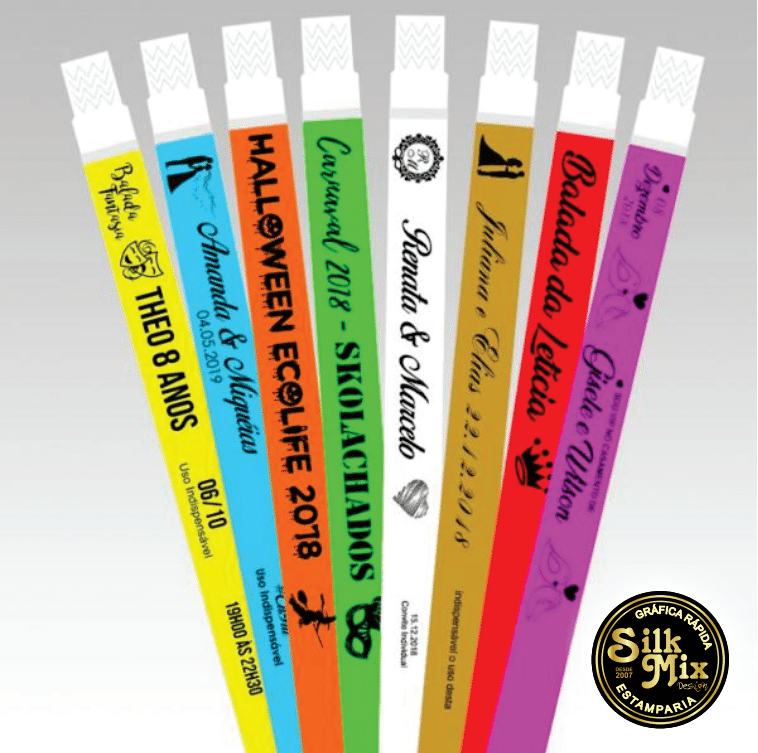 Pulseira de acesso TYVEK - Personalizada