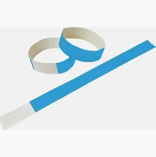 Pulseira de Identificação Tyvek Azul Claro (cento) - Espaço do Crachá