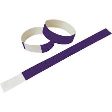 Pulseira de Identificação Tyvek Roxa (cento) - Espaço do Crachá