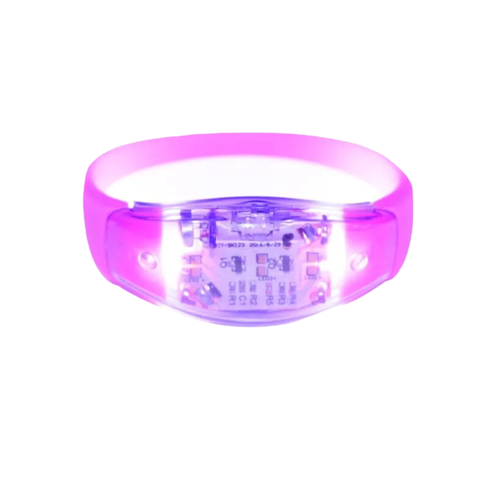 Pulseira de LED Ativada por Som - Roxo