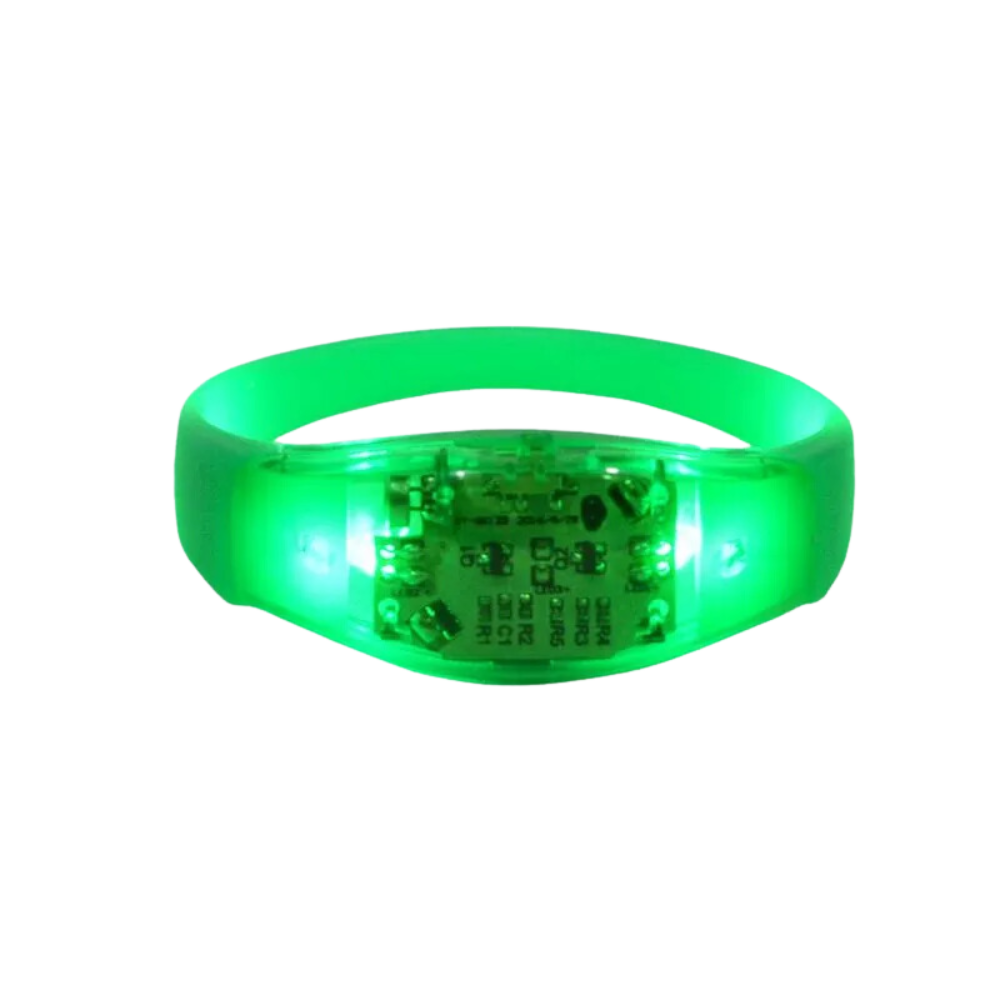 Pulseira de LED Ativada por Som - Verde