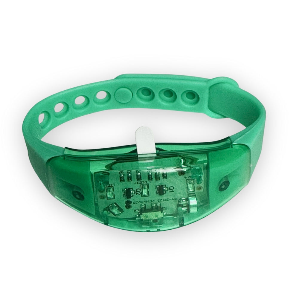 Pulseira de LED Ativada por Som - Verde - Ajustavel