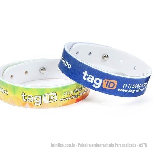 Pulseira Emborrachada Personalizada