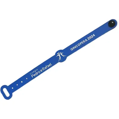 Pulseira personalizada emborrachada