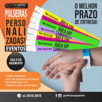 PULSEIRAS DE IDENFICAÇÃO COM LACRE DE SEGURANÇA (Tyvek)