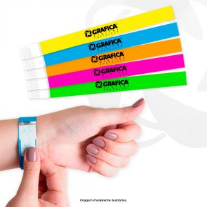 Pulseiras Tyvek 238x20mm 1x0 (Cor da personalização)