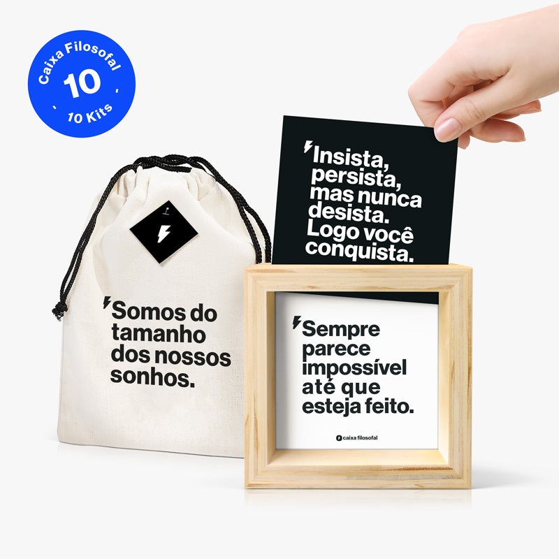 Quadro Caixa Filosofal - Motivação - 10 unidades
