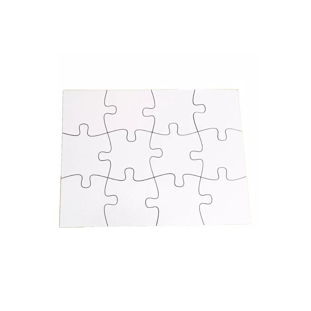 Quebra Cabeças em MDF para Sublimação - Quadrado 15x15cm - 12 Peças