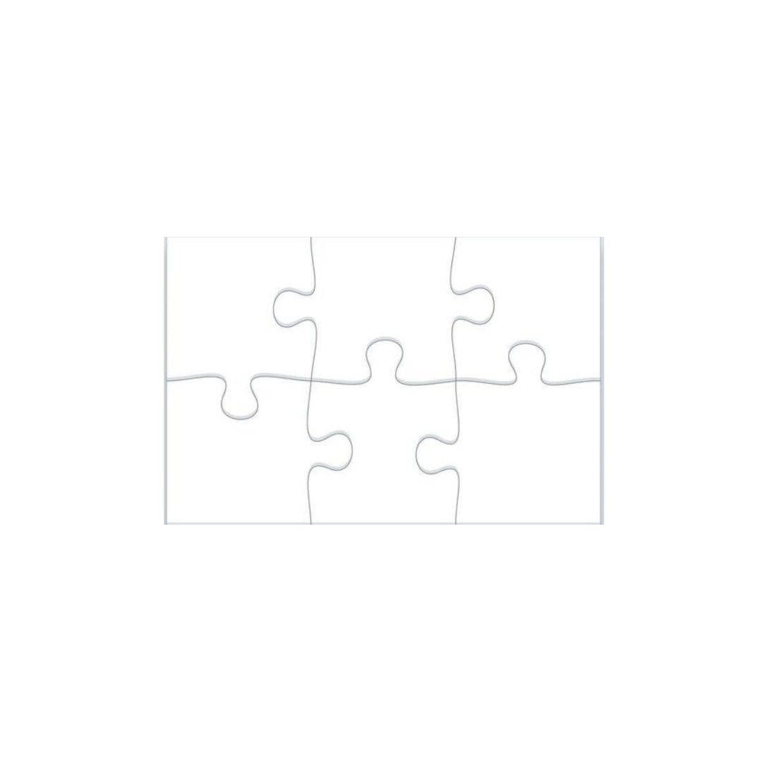 Quebra Cabeças em MDF para Sublimação - Retangular 14x9cm - 06 Peças