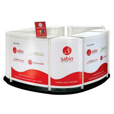 Quiosque Manchester tubular de pvc logo clinica medica