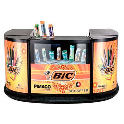 Quiosque Moscou tubular de pvc logo canetas
