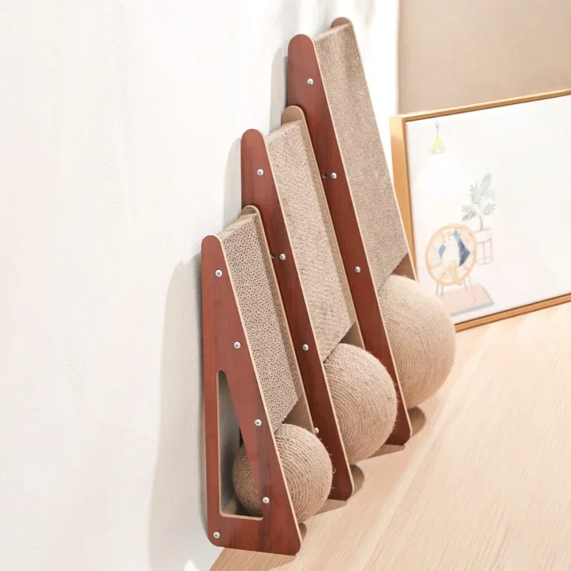 Raspadeira Vertical para Gatos com Brinquedo Arranhador Destacável e Garra Resistente para Proteção da Mobília