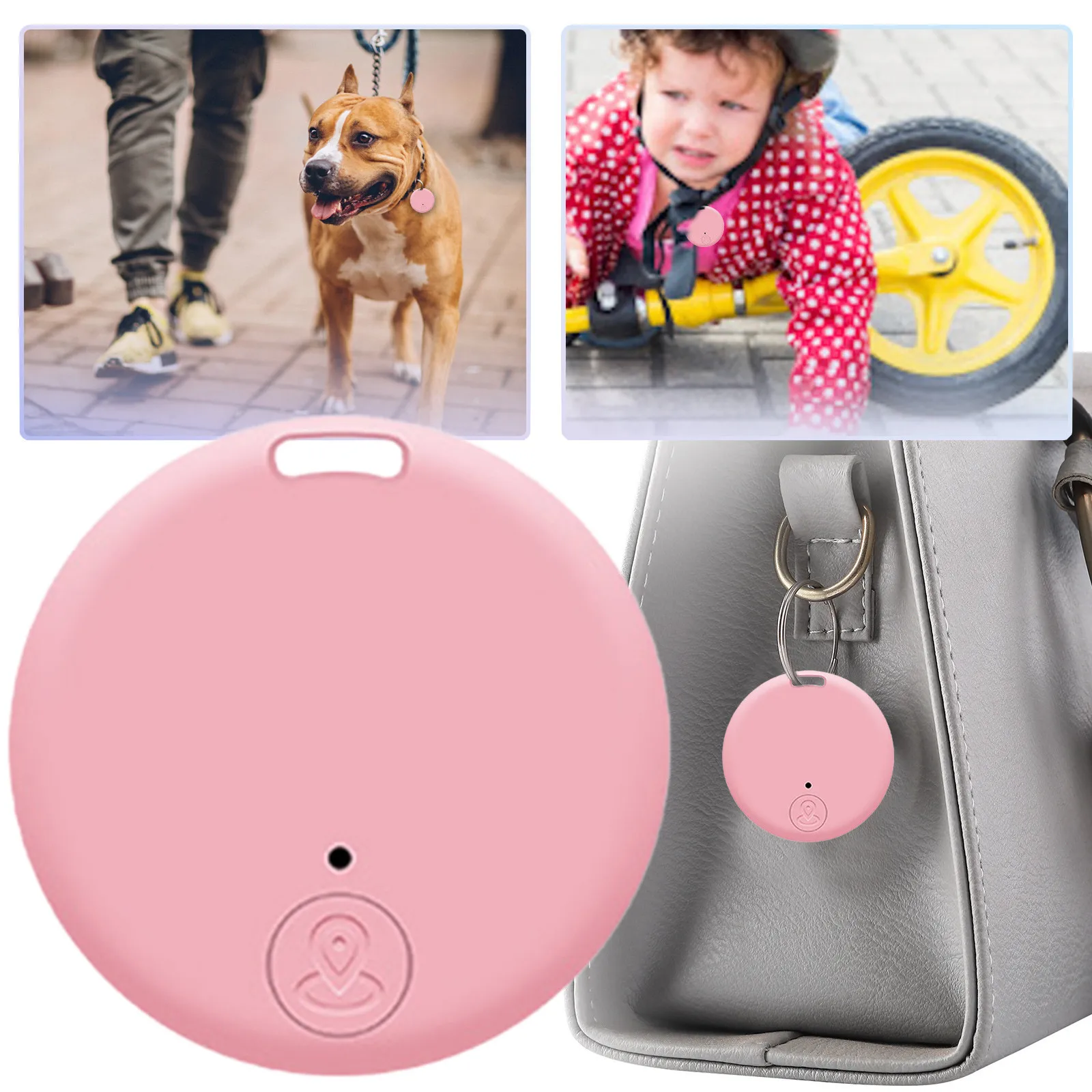 Rastreador GPS Bluetooth Mini: Localizador Anti-perda para Pets, Crianças e Carteiras com Alerta para iOS e Android