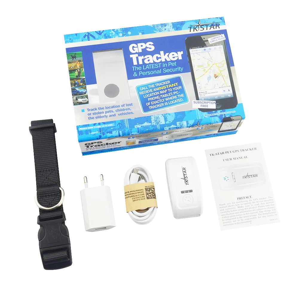 Rastreador GPS Tkstar Mini TK909: Localização em Tempo Real com Coleira para Pets, Gatos e Cachorros