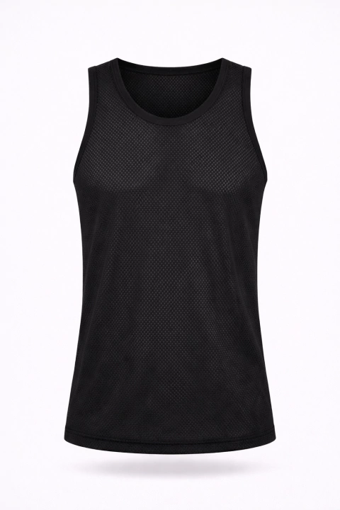 Regata Masculina em Tela Arrastão Transparente