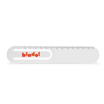 Régua 15 cm branca com logo