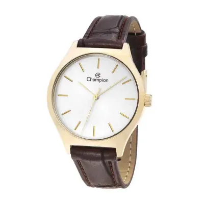 Relogio Champion Com Pulseira de Couro