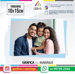 Revelação 10 x 15 cm 10 x 15 cm Papel Fotográfico 4x0 Brilho ou Fosco