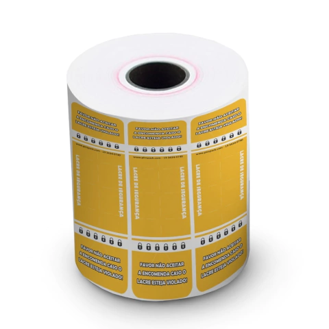 Rolo Lacre de Segurança Amarelo - 1000 Unidades