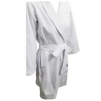 Roupao Piquet Branco Manga Longa