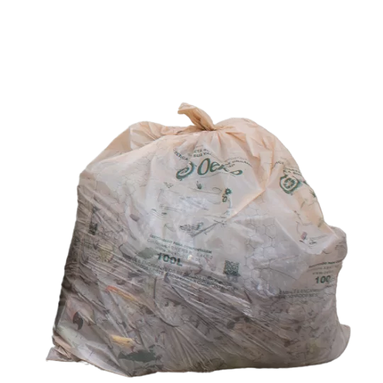 SACO EM BIOPLÁSTICO COMPOSTÁVEL – 120 LITROS (100 unidades)