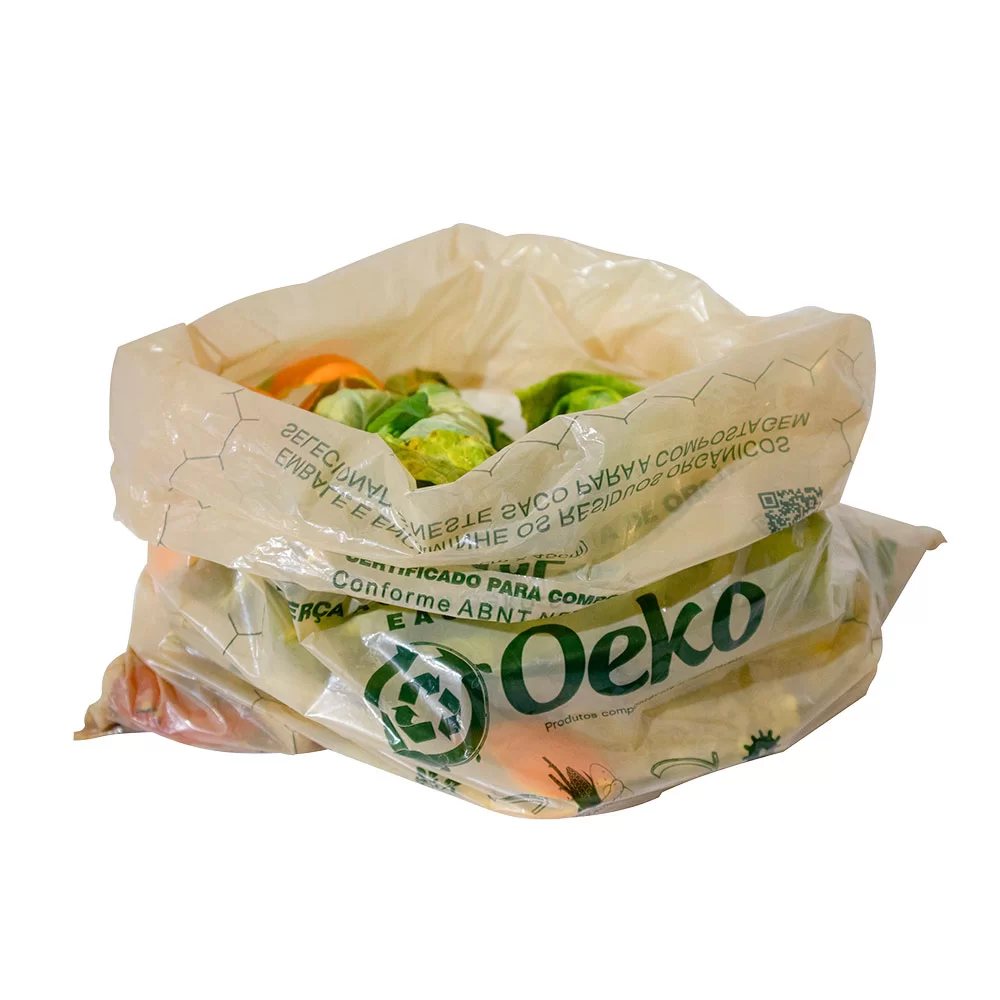 SACO EM BIOPLÁSTICO COMPOSTÁVEL – 30 LITROS (100 unidades)