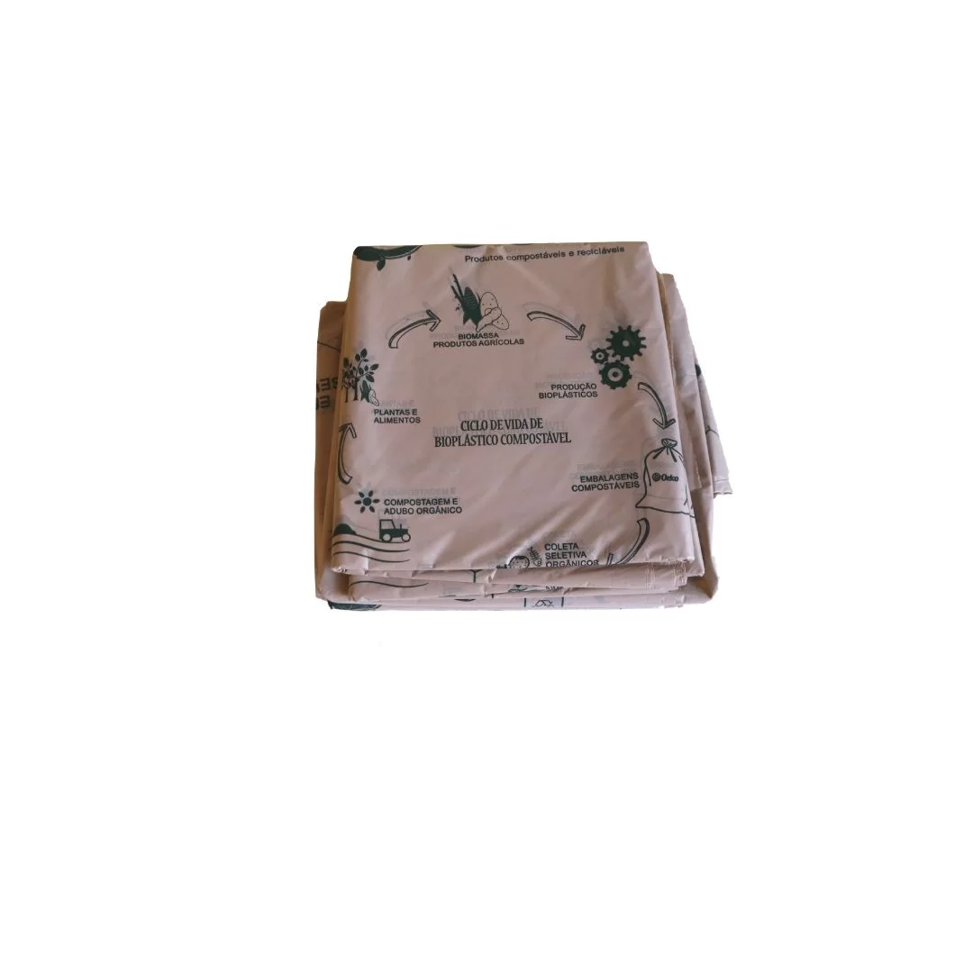 SACO EM BIOPLÁSTICO COMPOSTÁVEL – 50 LITROS (20 unidades)