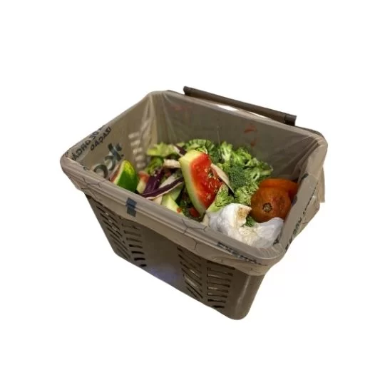 SACO EM BIOPLÁSTICO COMPOSTÁVEL – 7 LITROS (100 unidades)