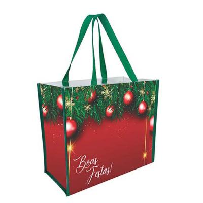 Sacola de Natal com alça verde