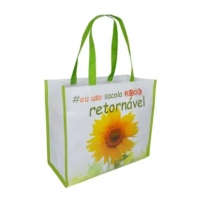Sacola de Rafia 400x350x180mm Com Bolso Interno
