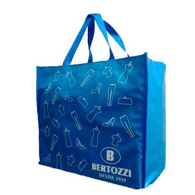 Sacola de Ráfia Laminada azul