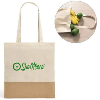 Sacola Eco Personalizada de 100 Algodao