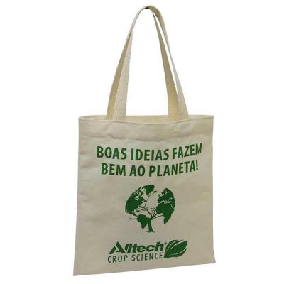 Sacola em Algodao Com Acabamento em Costura