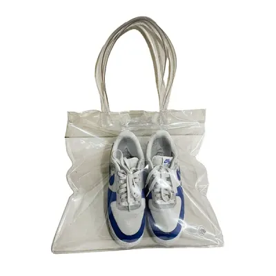 Sacola inflável cristal 43x43cm com alça de 70cm
