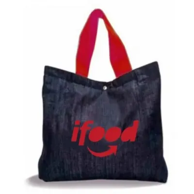 Sacola Jeans com logotipo