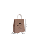 Sacola kraft personalizada 17x15x7 - 150